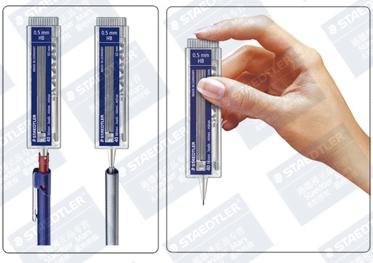 Staedtler набор механических карандашей 0,5 мм/0,7 мм 2B/HB 4 трубки/лот