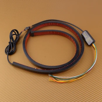 

DWCX Universal 12V PVC LED 3rd Red High Brake Roofline Rear Windshield Stop Flow Signal Strip Light