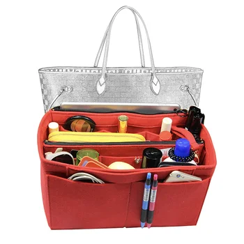 

Felt Organizer (with Detachable Middle Zipper Bag)Bag in Bag/Wool Purse Insert/Customized Tote Organize/Cosmetic Diaper Handbag