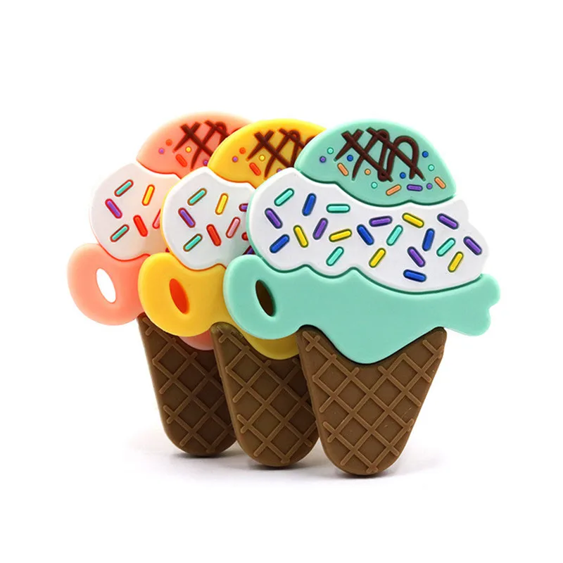 

Silicone Baby Teethers Ice Cream Teether Food Grade Silicone Teathing Toy Baby Teether Silicone Teathing Toy Diy Gift