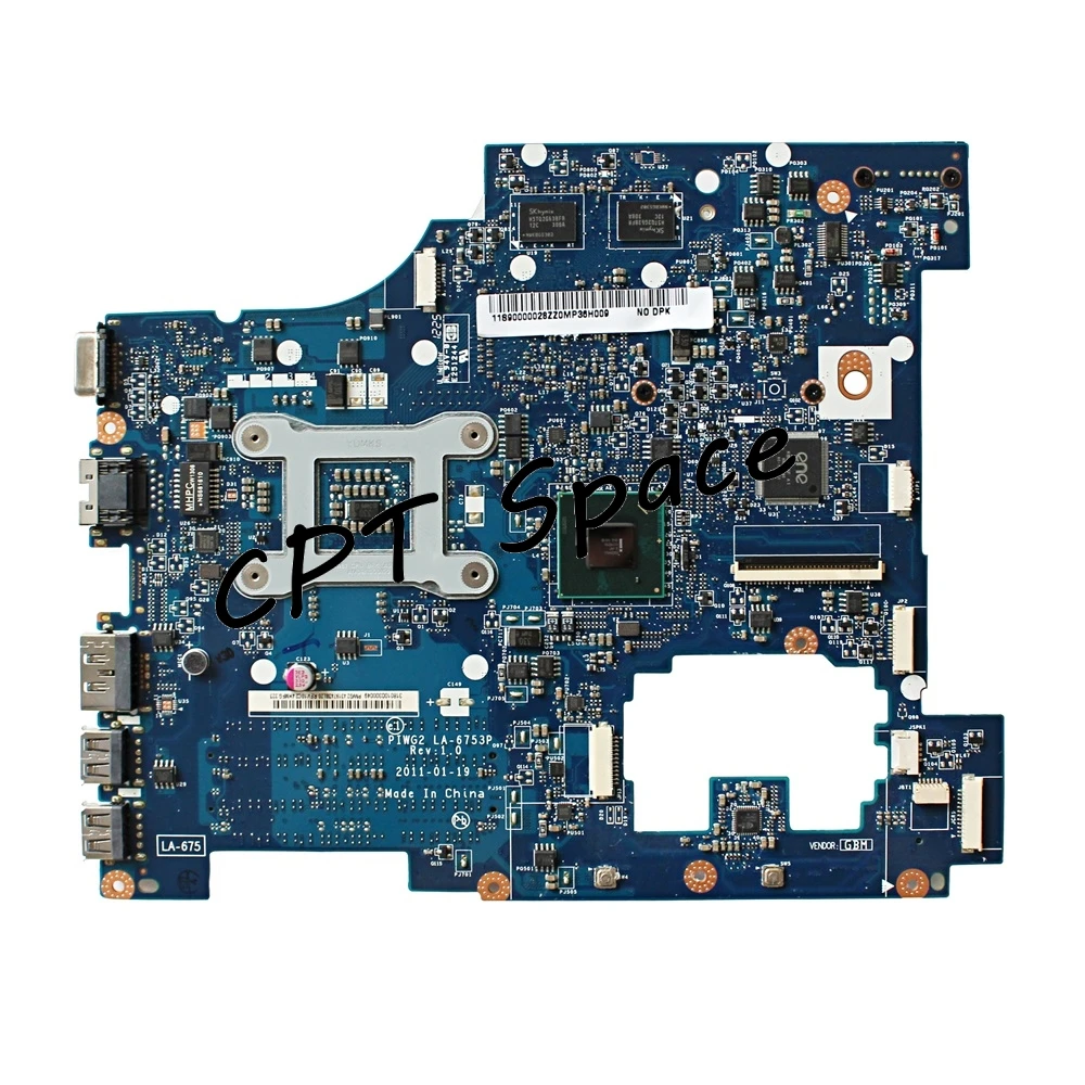 LA-6753P لينوفو G570 اللوحة المحمول PIWG2 LA-6753P HM65 DDR3 دعم I3 I5 المعالج اختبارها بشكل كامل