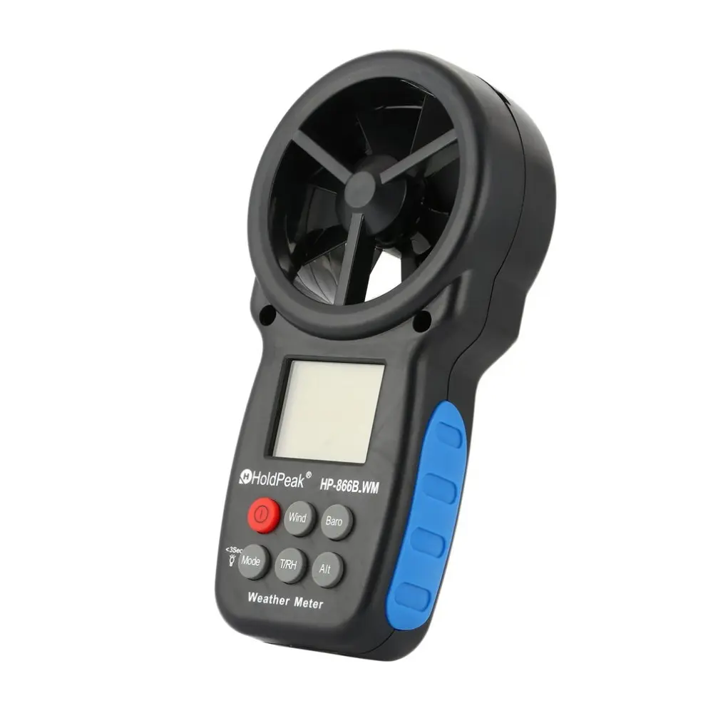 

HoldPeak HP-866B-WM Digital Anemometer Electronic Wind Speed Temperature And Wind Chill Meter Hand-held Measure Tool