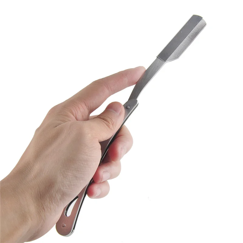 

1set Razor Men Straight Barber Edge Steel Razor Folding Shaving Knife Hair Removal Tools