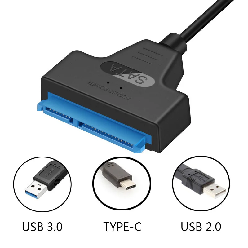 USB 3,0 2,0 тип C SATA 3 кабельный разъем Sata к USB адаптер 6 Гбит/с Внешний 2,5 дюймовый SSD HDD жесткий диск Sata III кабель