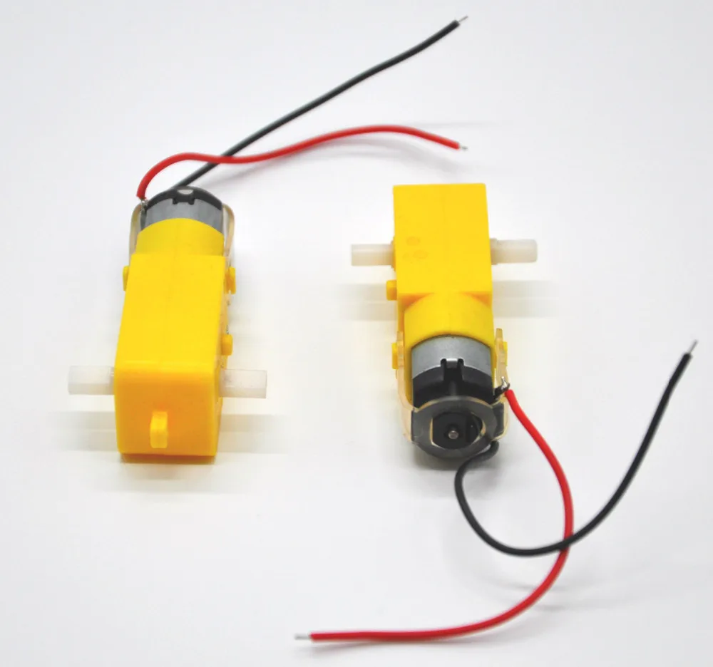 

Free Shipping DHL (50pcs) Gear motor 3V-6V90 RPM TT motor intelligent car chassis, four-wheel-magnetic interference