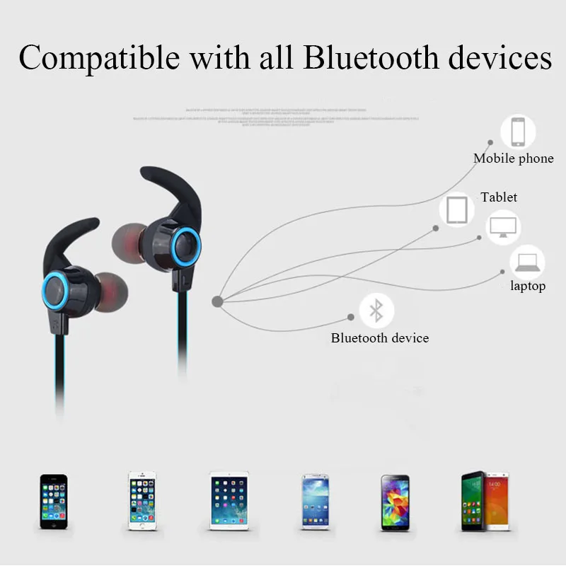 FERSHA Bluetooth наушники Беспроводная Спортивная гарнитура водонепроницаемые с