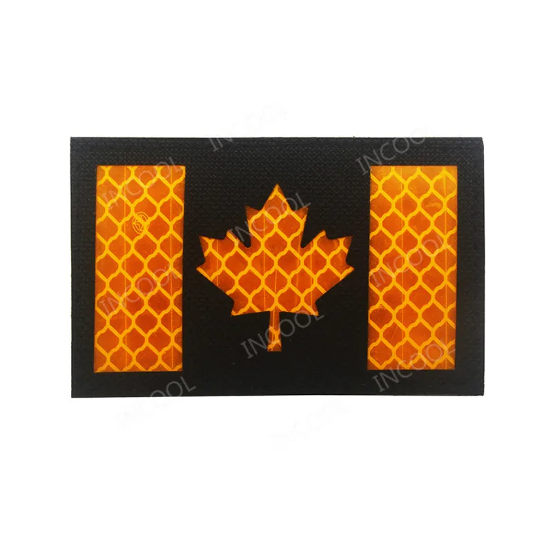 ПВХ светоотражающие канадский флаг канадские флаги IR патчи Военная Тактическая Боевая нашивка резиновая Байкерская застежка Значки для кепки одежды - Цвет: 5