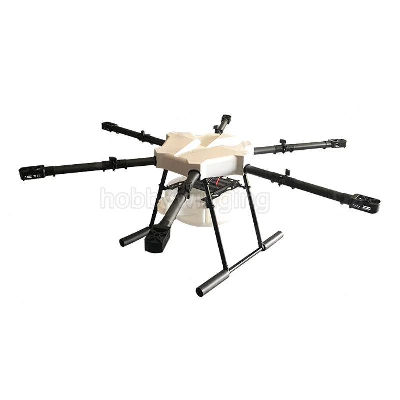 JMRRC Integrated Carbon Fiber Tube arm 6-axis Agriculture drone w/10KG/10L spraying gimbal system 1200mm Folding UAV Hexacopter