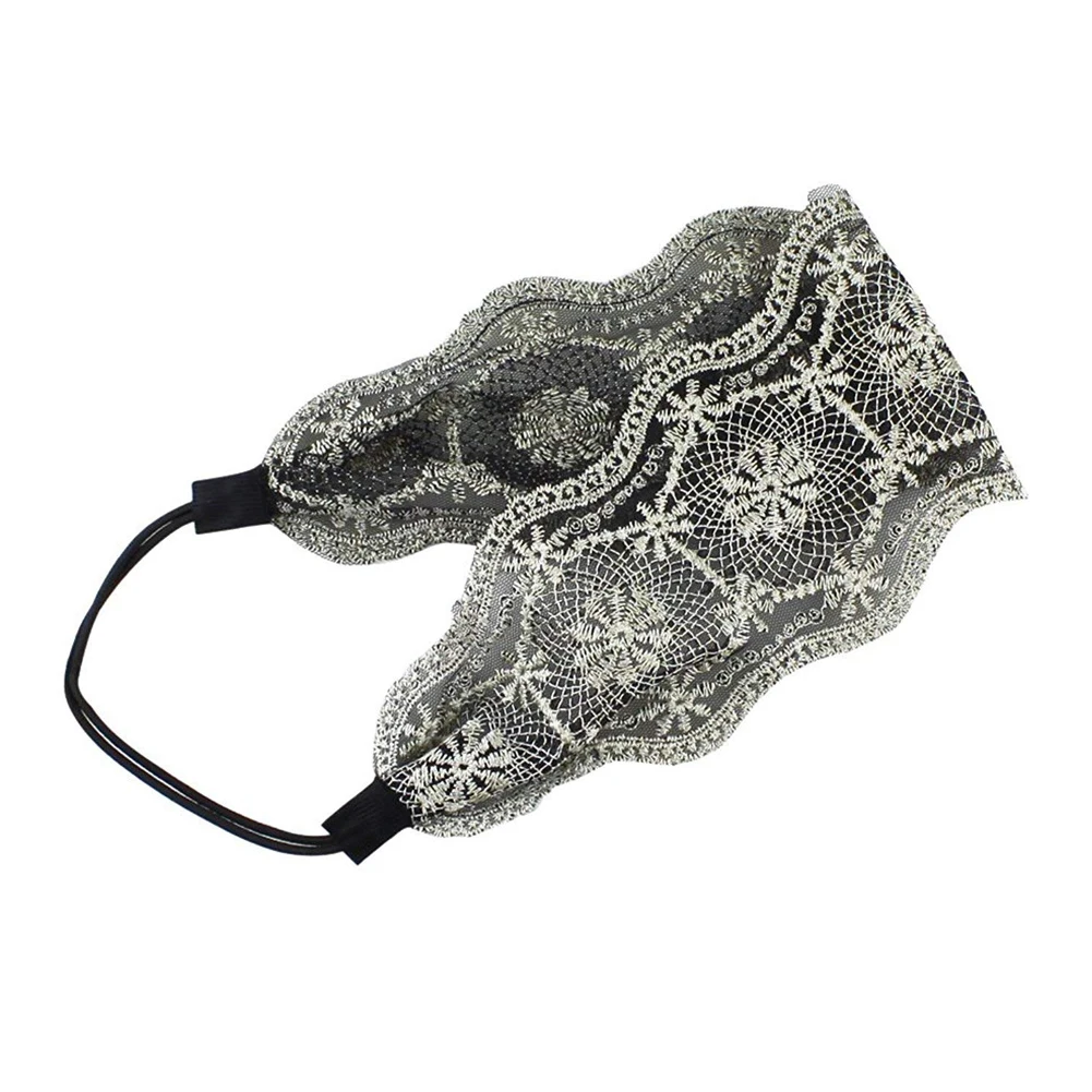 Womens Lace Headband Retro Hair Band Wide Headwraps Accessories Colorful | Красота и здоровье