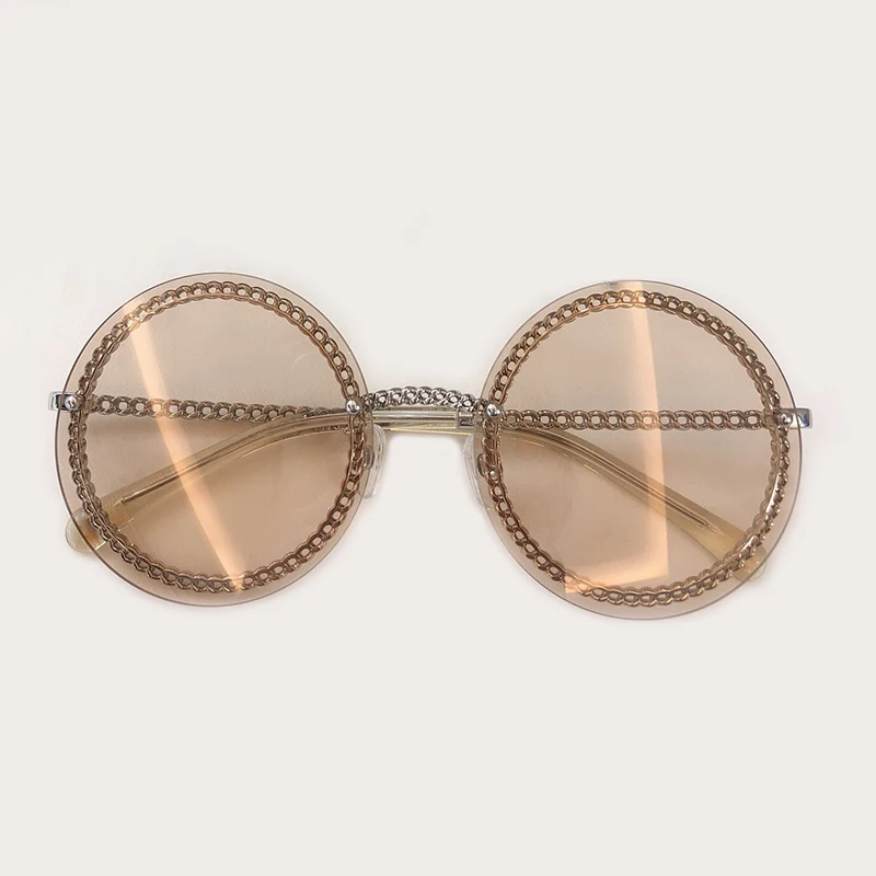 Kette no5 Legierung Oculos Neue Sunglasses Damen Rahmen Sunglasses Frauen Uv400 Runde No1 Sol Sunglasses Sonnenbrille Sunglasses Ankunft Weiblichen no3 2019 Sunglasses no4 no2 De vBvw8
