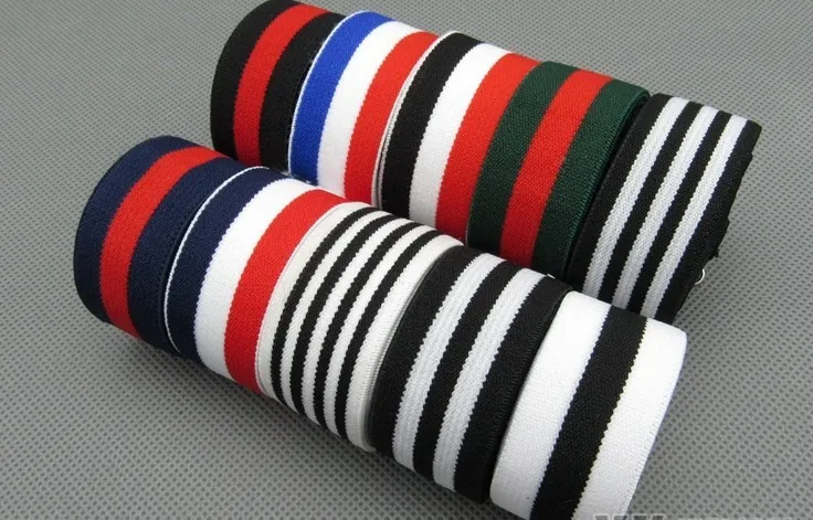 

8m/lot 2.5cm colorful striped flat wide elastic band soft elastic string rope for waist sewing clothing diy accessories1742