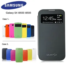 samsung S4 умный чехол с окошком обзора кожаный чехол для samsung Galaxy S4 i9500 i9505 защитный чехол-книжка в виде ракушки