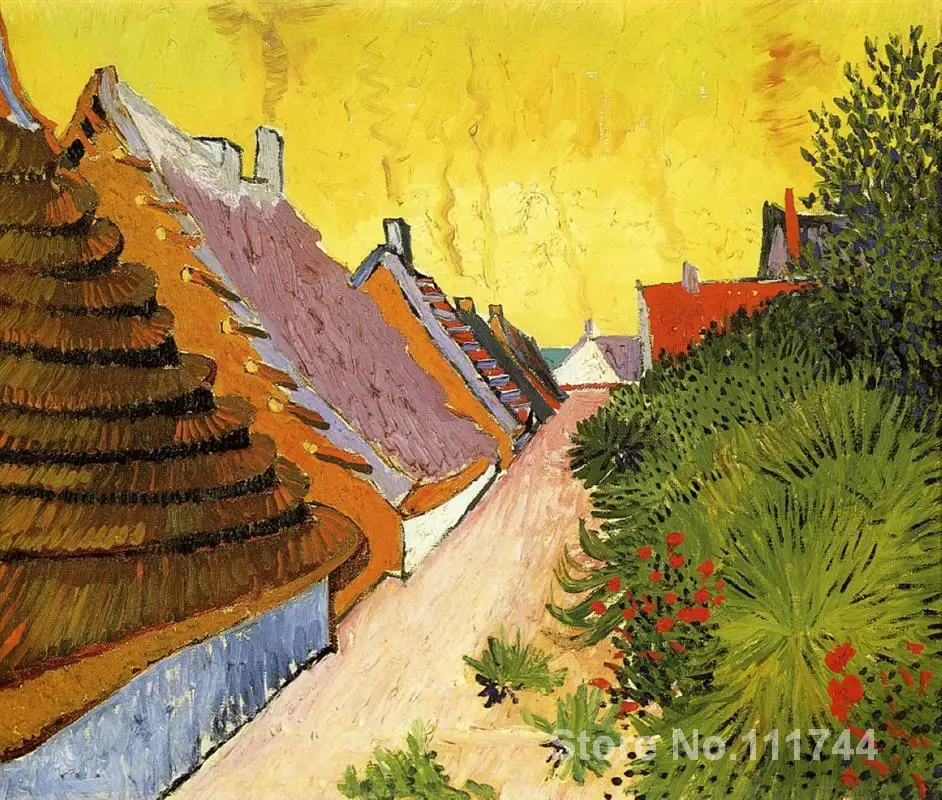 

Paintings by Vincent Van Gogh Street in Saintes Maries Hand painted art on canvas High quality