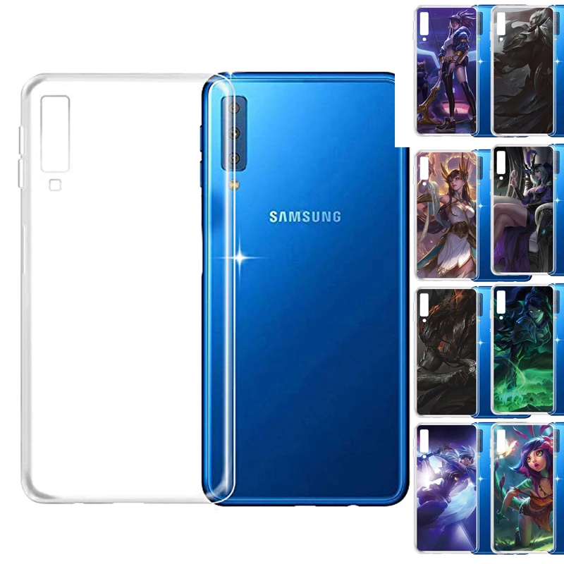 Slim Silicone TPU Soft Phone Case for Sumsung Galaxy A7 2018 Cover Capa Fundas LOL League of Legends | Мобильные телефоны и