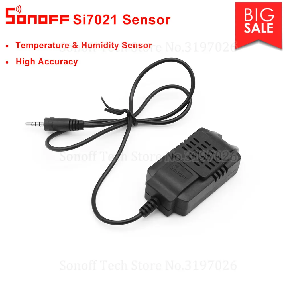 

Itead Sonoff Si7021 Temperature Humidity High Accuracy Sensor Monitor Module Compatible With Sonoff TH10/TH16 Remote Controller