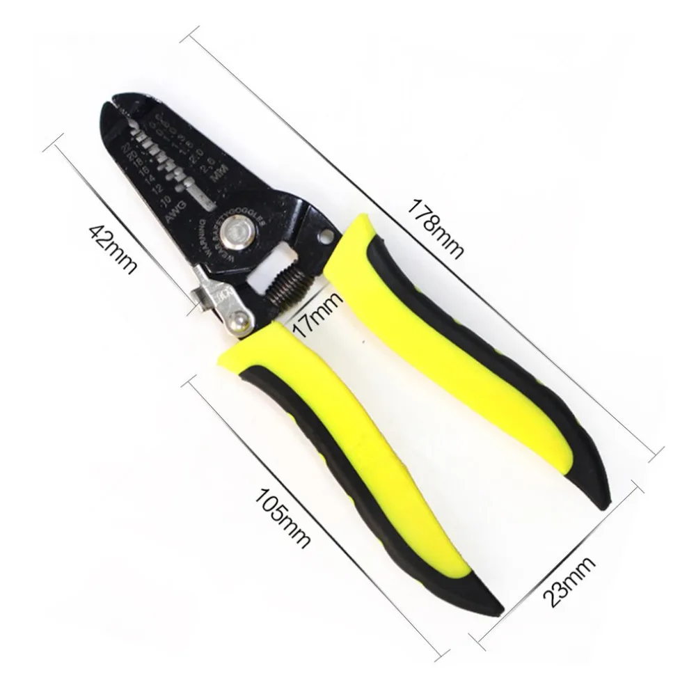 

New 7" Wire Stripping Cutter Tools Stripper Crimper Pliers Multi-function Cable Wire Crimping Manual Tool