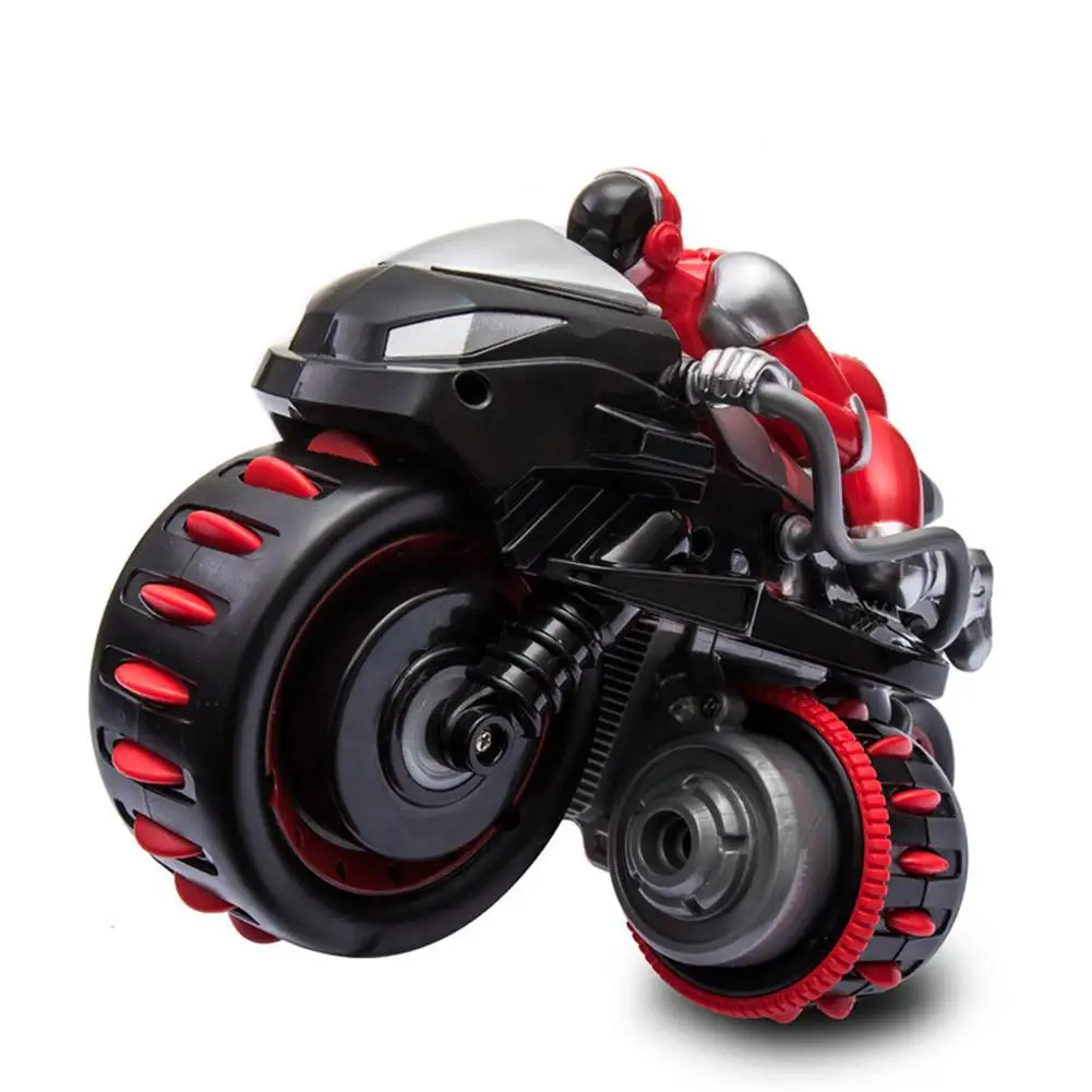 Игрушка для мальчика имитация на дистанционном управлении мотоцикл Дрифт супер крутой тумблинг вращение 360 градусов с музыкой - Цвет: red