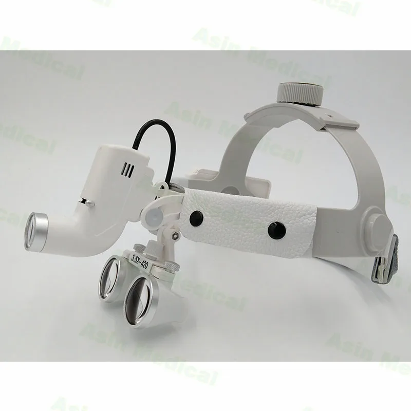  3.5x /2.5x 3 W LED Surgical Medical Dental Loupes with spotlight Head Light lamp Headlight AC/DC Wi - 32648959996