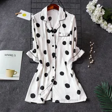 Sexy Women Silky Sleep Robe Short Sleepwear Nightdress Lady Home Wear Nightgown Bath Gown Sleepshirts Bathrobe M-XL