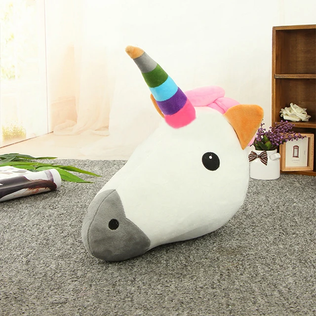 1pcs unicorn horse head pillow cushion animal rainbow horse emoji cushion soft kids toy for sofa - Horses Head Pillow 1pcs unicorn horse head pillow cushion animal rainbow horse emoji cushion soft kids toy for sofa - Horses Head Pillow