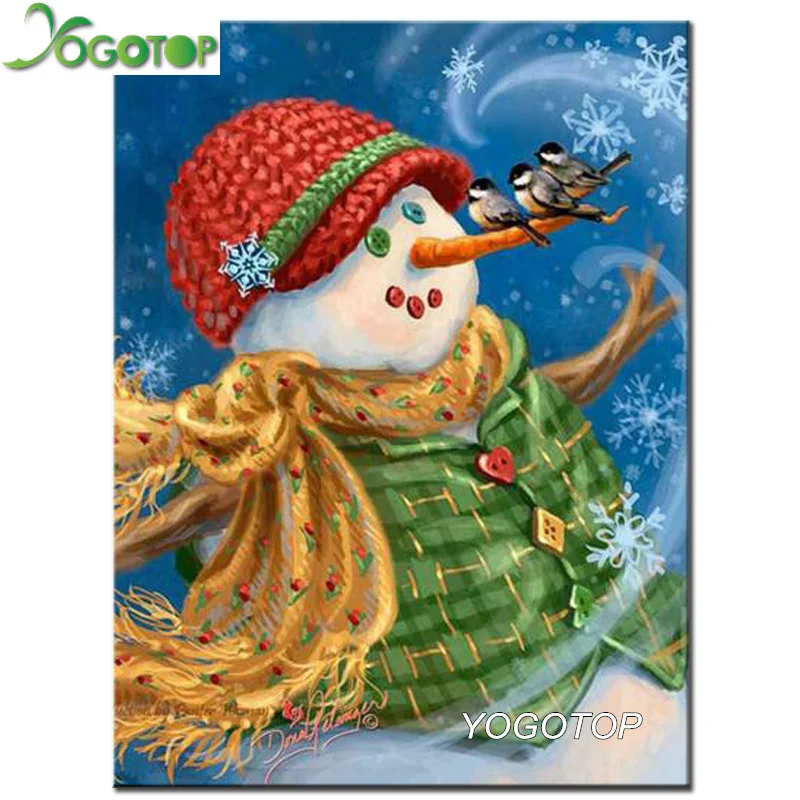 

YOGOTOP DIY Diamond Painting Cross Stitch Kits Square Diamond Embroidery 5D Mosaic Home Decor snowman Christmas gift ZB768