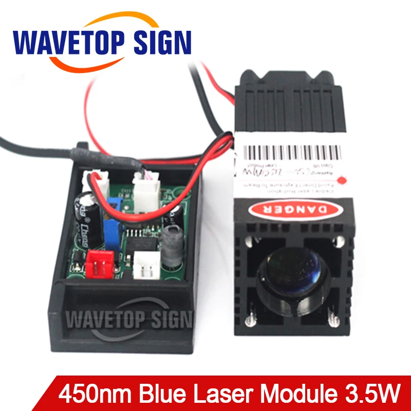 

WaveTopSign Power Laser Module 450nm 3.5W Printing of 3D Blue Laser Sculpture Machine
