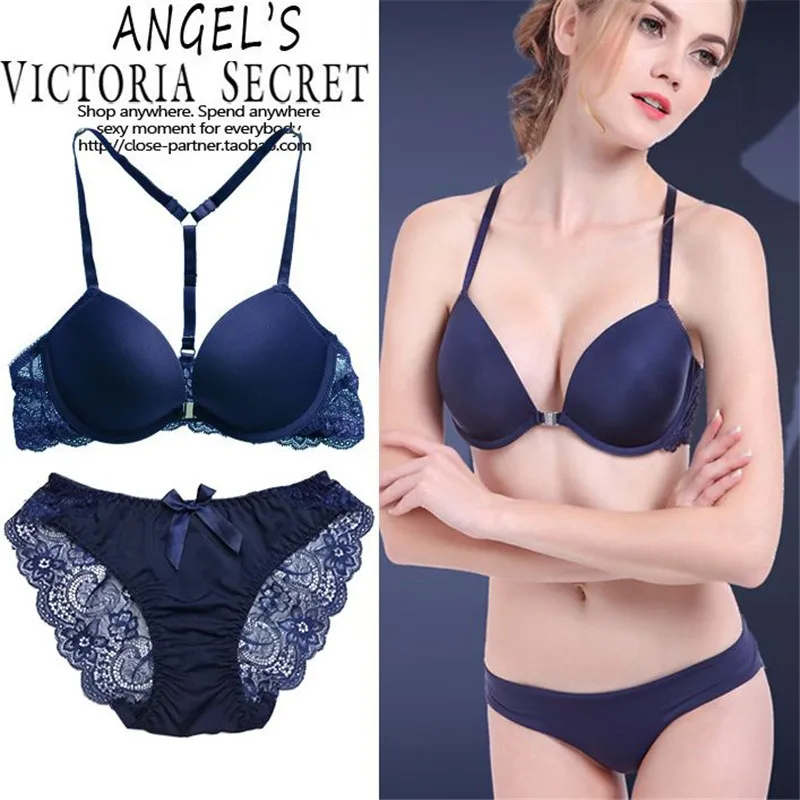 Lacontrie 2018 Sexy Embroidery Women Bra Brief Sets Push Up bra with a lace bra plus size bra set women underwear 