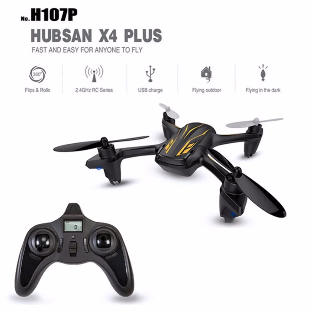 Hubsan H107P X4 плюс пульт дистанционного управления Дрон RTF 2 4G RC Мини Pocke вертолет