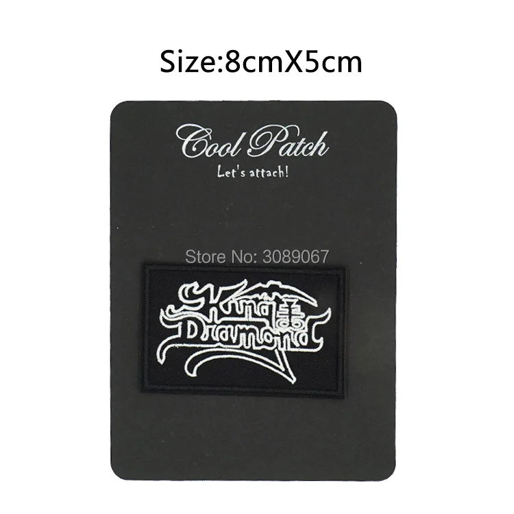 

3.4" KING DIAMOND Logo Music Rock Band Embroidered IRON ON and SEW ON Patch Heavy Metal Custom patch