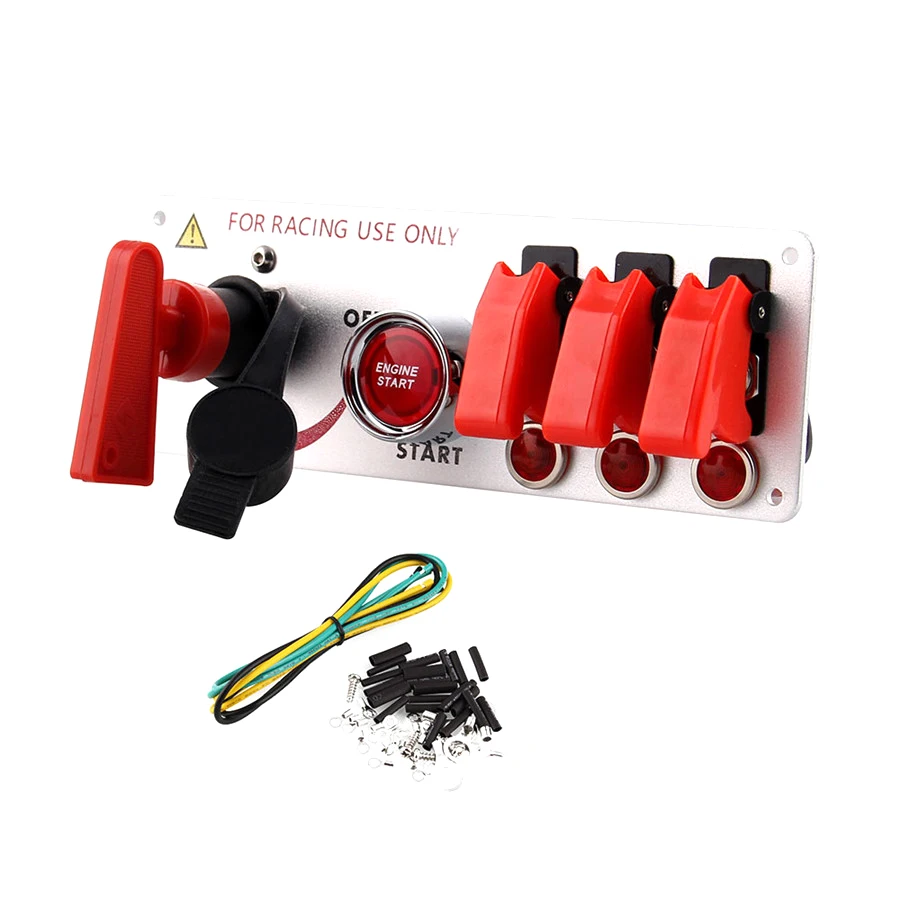 

Racing Accessories Flip-up Start Ignition Switch Panel 12V LED Indication Light For Racing Sport