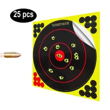 Плитка и наклейка стрельба мишени-8 дюймов брызги клей реактивная бумага мишени флуоресцентный желтый при ударе ружья винтовки 50 шт