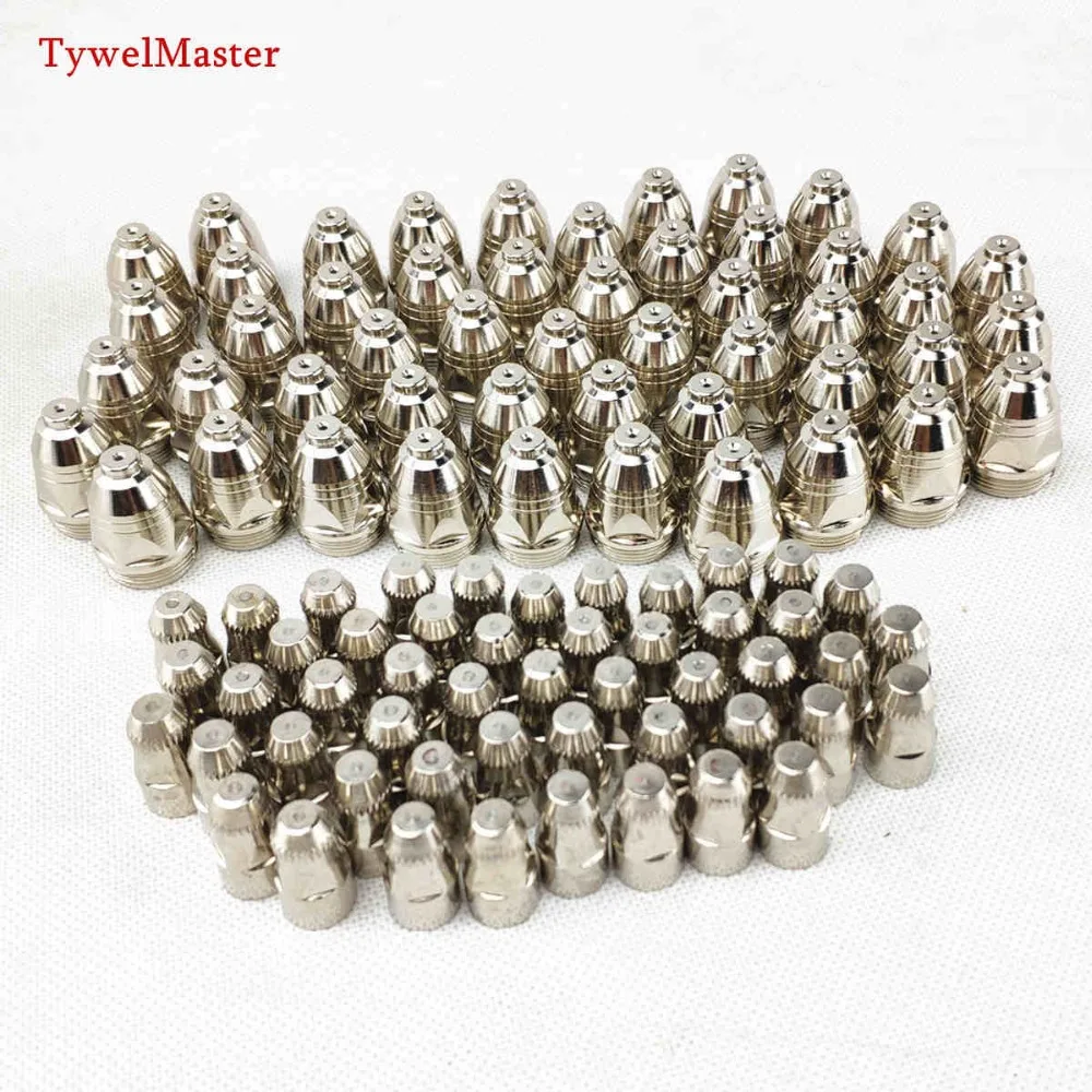 100pcs P80 Plasma Cutting Torch Consumable Cutting CNC 60A 80A 100A P80 Plasma Torch Tip Electrode Nozzle