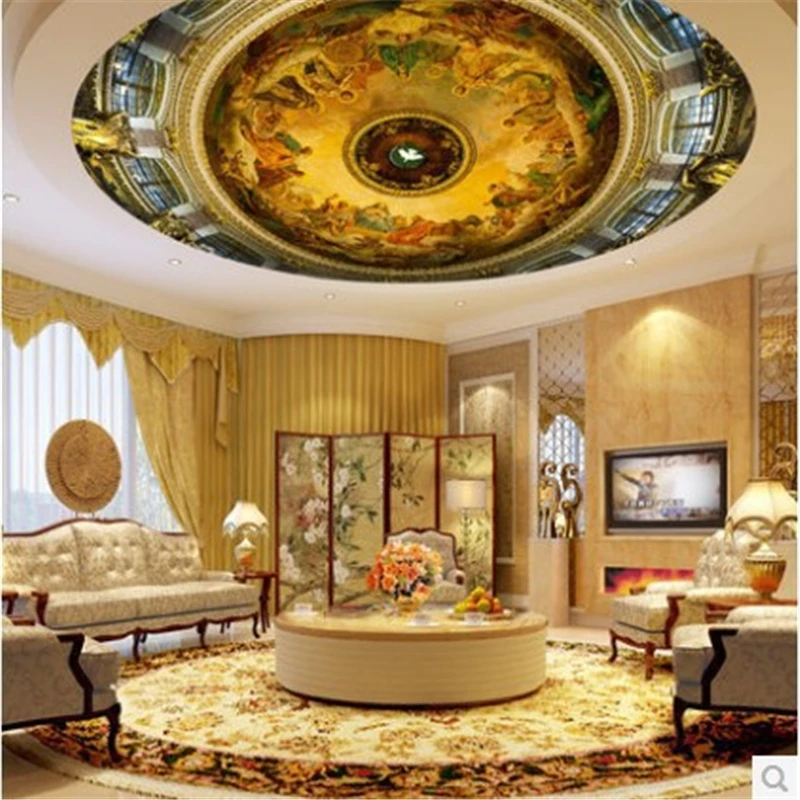 Us 8 85 41 Off Beibehang Custom Photo Wallpaper Painting Wallpaper Ornate Ceiling Ceiling Roof Roof Renovation 3d Wall Mural Wallpaper In Wallpapers