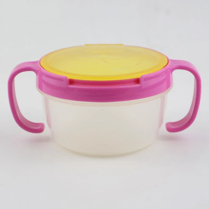 1 pc/3 шт./компл. чаша с емкостью для Температура зондирования ложка детское питание чаши посуда детская посуда всасывания посуда - Цвет: Pink Dishes