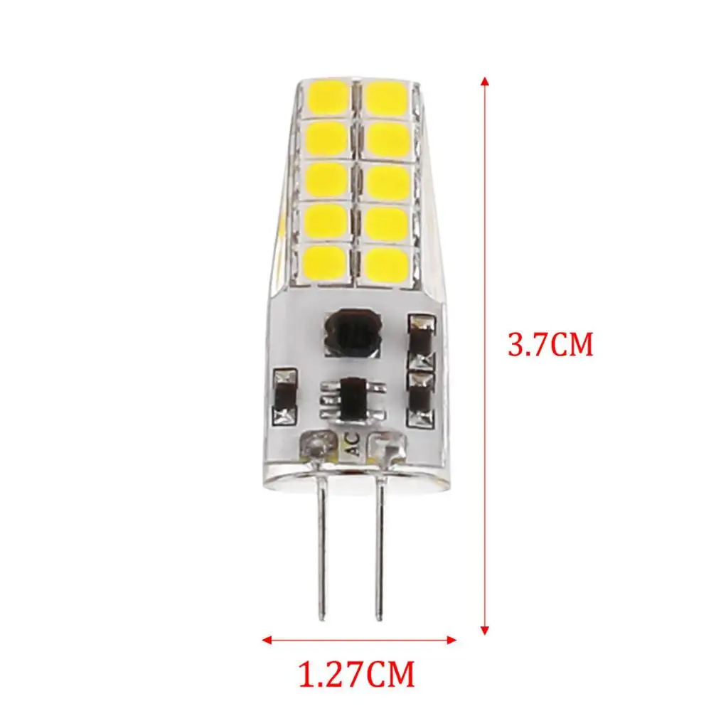 G9 E14 силиконовый чехол с украшением в виде кристаллов SMD/COB светодиодный лампочка прожектор в форме кукурузы лампы 3/4/6/8 Вт Керамические светодиоды лампы заменить галогенные G4 для люстры - Испускаемый цвет: G4 6W 2835 DC12V