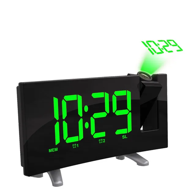Sensitive LED digital projection clock FM radio alarm ...