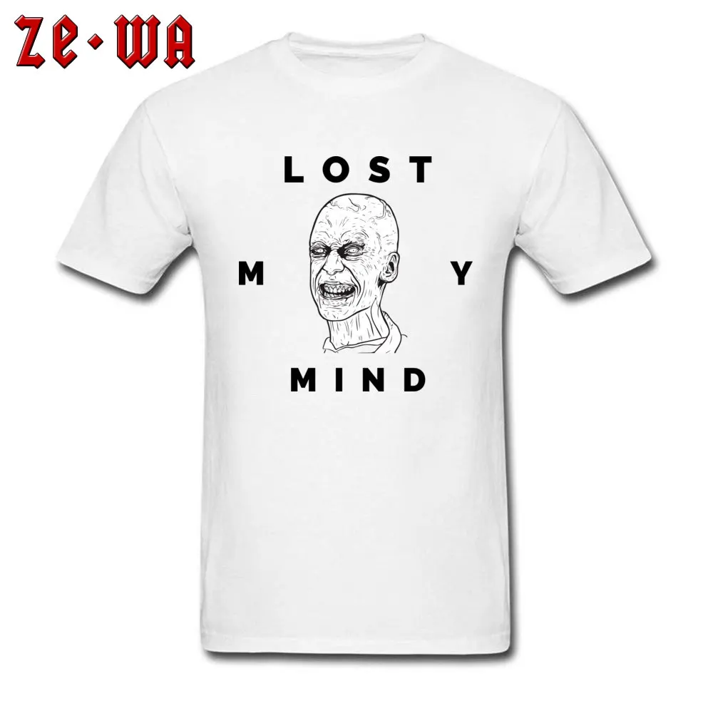 Lost My Mind 2 Casual Fall 100% Cotton Round Neck Male Tops Tees Design Tee-Shirts 2018 Discount Short Sleeve T Shirts Lost My Mind 2 white