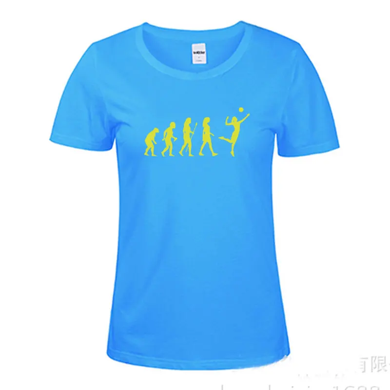 New JUST VOLLEY BALL T Shirt Novelty Funny Teeshirt Women Clothing Casual Short sleeve Volleyballer Evolution Top Tees 5