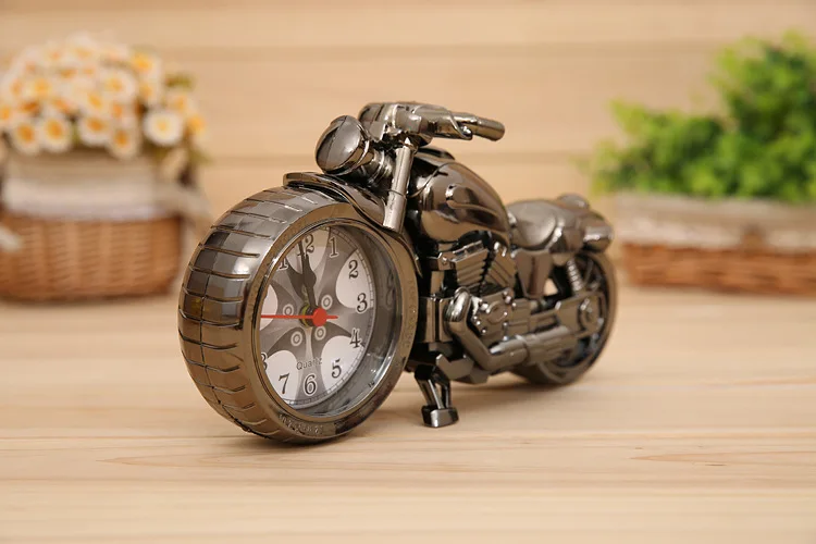 Мотоцикл настольные часы Современная мода Кварцевые Будильник часы украшение для дома подарки прохладный Ретро Deisgn для мальчиков