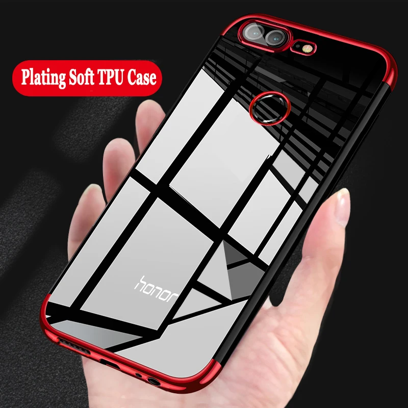 

Huawei Honor 9 Lite Case Cover Luxury Transparent Soft Silicone Silm Plating TPU Back Cover For Huawei Honor9 Lite Phone Coque
