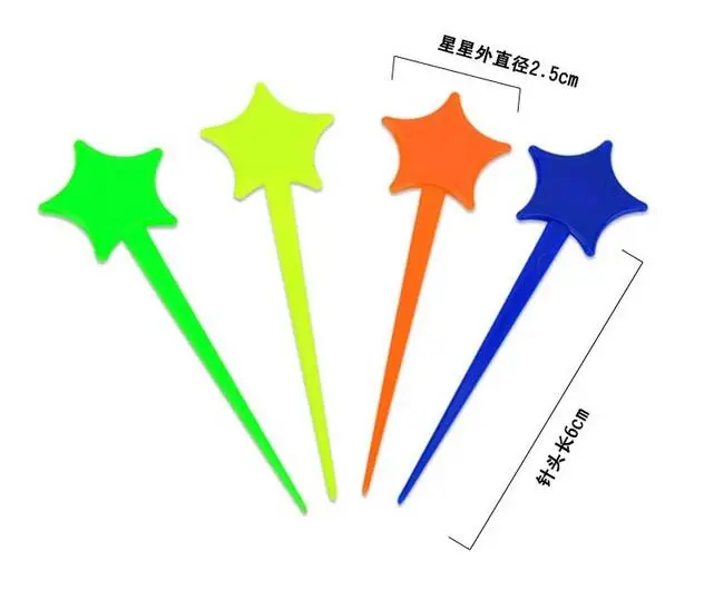 Best Promotion Pack of 240 Mixed Color Star Shape Food Fruit Picks