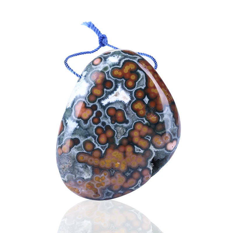 

Semi-precious stones, Jewelry accessories, birthday gift, Ocean Jasper fashion Pendant Necklace,48x38x16mm,45.2g