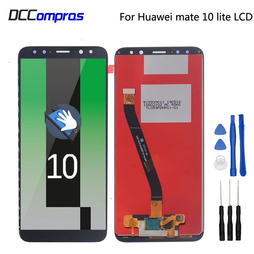 ЖК-дисплей с сенсорным экраном и рамкой для HUAWEI Mate 10 Lite оригинальный дисплей Huawei