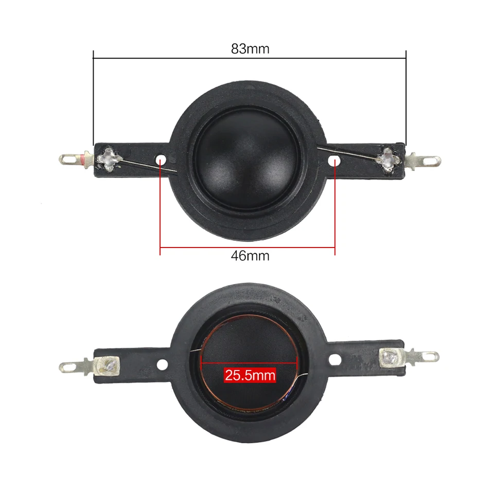 2pcs 25.5mm 8Ohm 30W Tweeter Voice Coil Horn Speaker Treble Silk Sound Film diaframma Drive Head parti di riparazione 44 2pcs 25.5mm 8Ohm 30W Tweeter Voice Coil Horn Speaker Treble Silk Sound Film diaframma Drive Head parti di riparazione 44