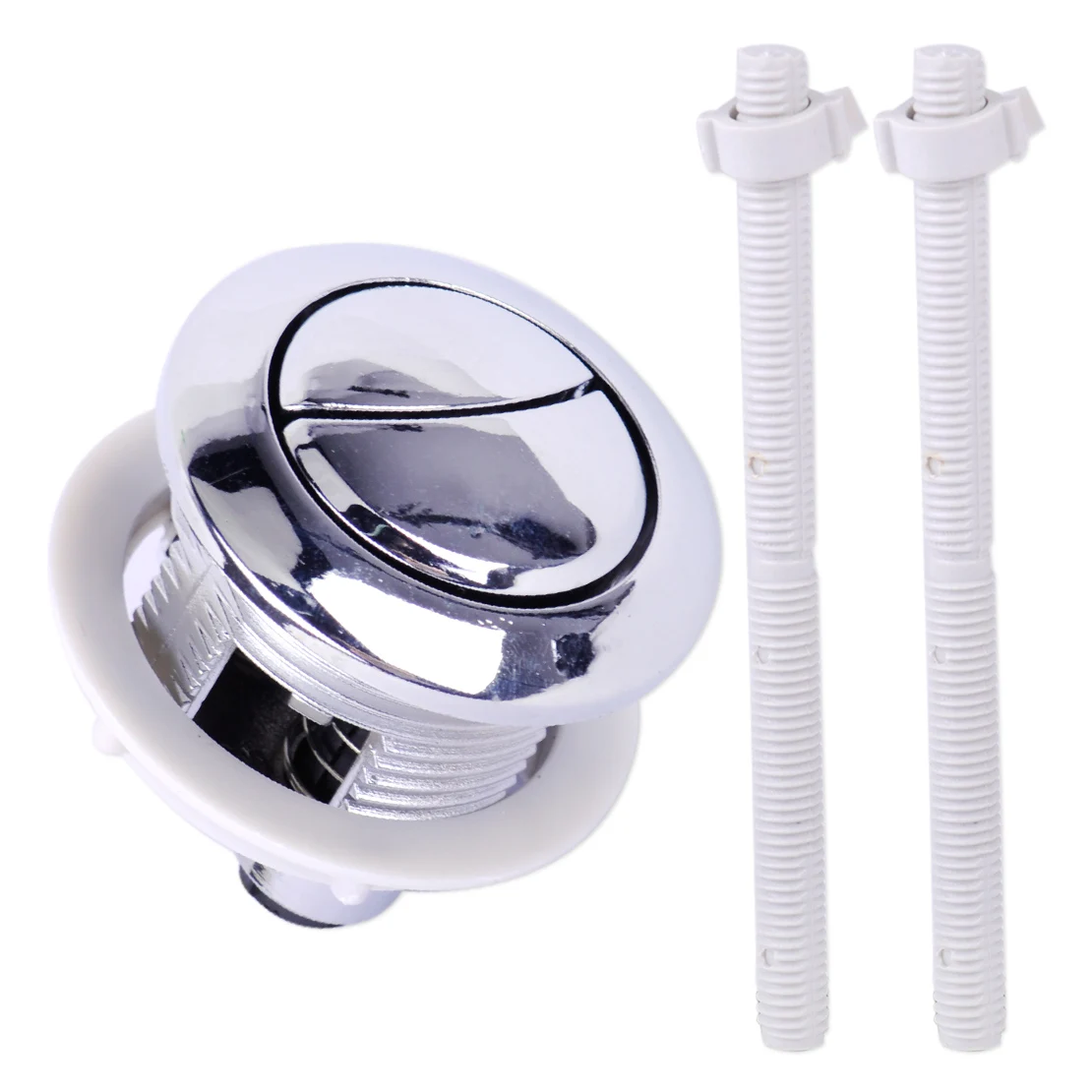 

38mm Dual Flush Push Button Toilet Rod Skin Water Saving Chrome Plated ABS Tools Drop Shipping