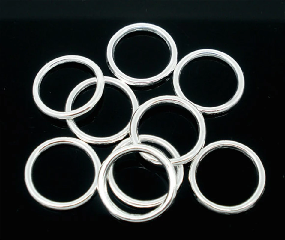 DoreenBeads 100 шт. серебристые припаянные закрытые Колечки 12x1 мм фурнитура (B04272) yiwu|jump
