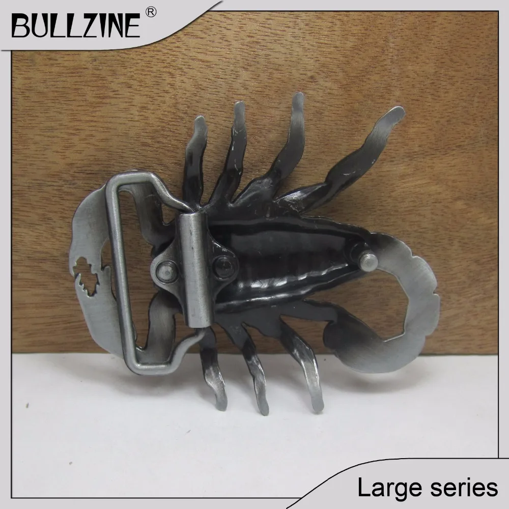 Модная пряжка для ремня Bullzine scorpion с отделкой из оловянного FP 02615 подходит шириной