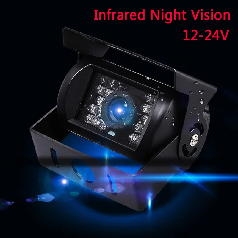 Car IR Night Vision Camera Support Bus LED Rear View Camera HD Monitor for Truck Trailer Park Reversing Camera Auto Accessories