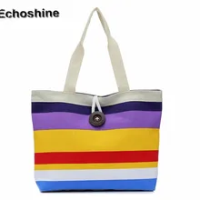 Lady Wave Canvas Shopping Shoulder Bag Hand Clutch Messenger Female Bag Big Button British Vintage Shoulder Bags Briefcase