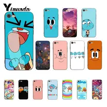 Yinuoda удивительный мир Gumball gumball новое поступление черный чехол для телефона iPhone 8 7 6 6S 6Plus 5 5S SE XR X XS MAX Coque